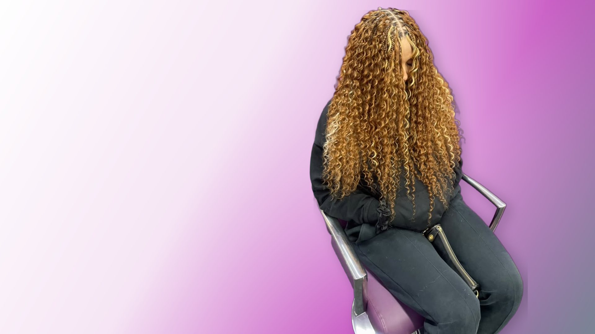 Honey blonde Bora Bora braids